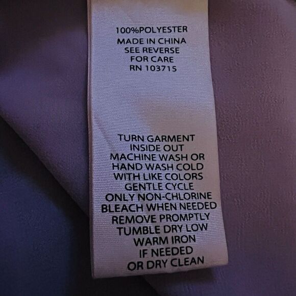 Nanette Lepore Lavender Purple Lilac Chiffon Button Down Blouse Romantic Size XS - Picture 8 of 8